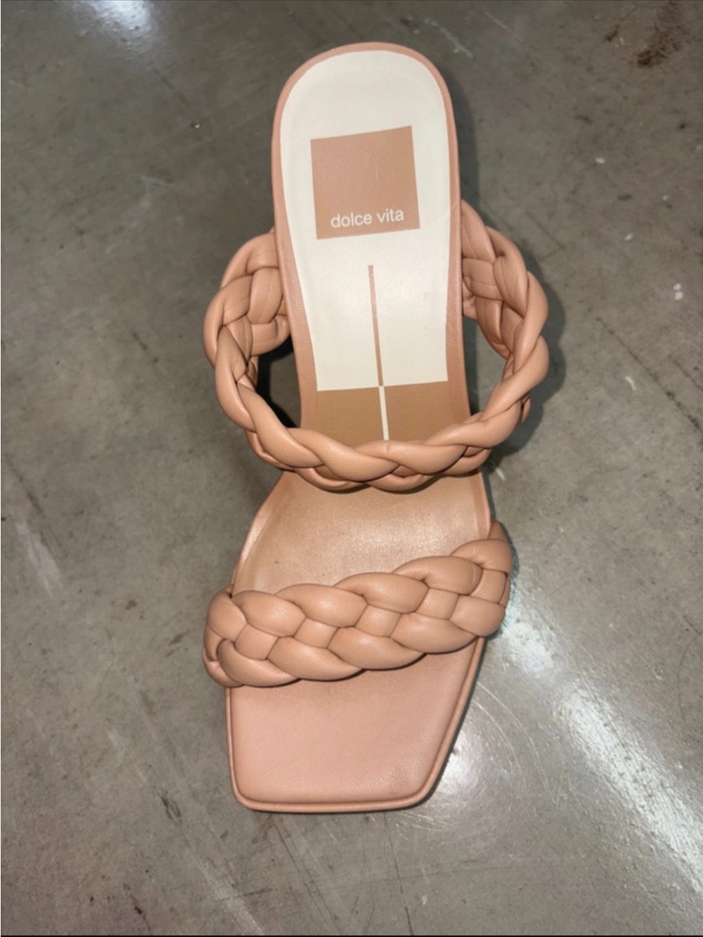 Dolce Vita Braided Slide Sandal in Peach
